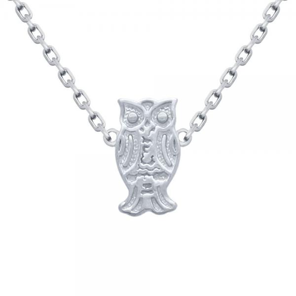 Colier argint 925 rodiat cu bufnita - Be Wise, Be Special [2]